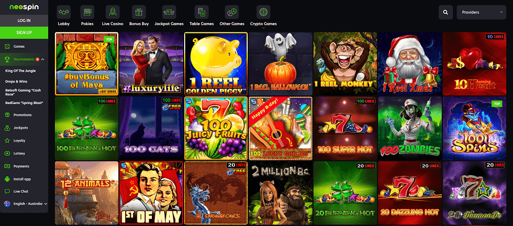Neospin Casino Games Providers