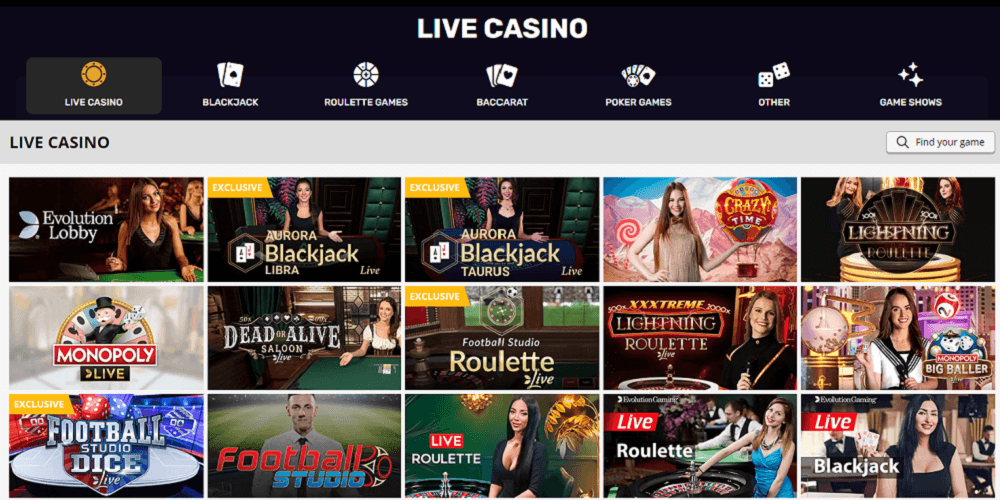 Live Casino Games at PlayAmo Casino