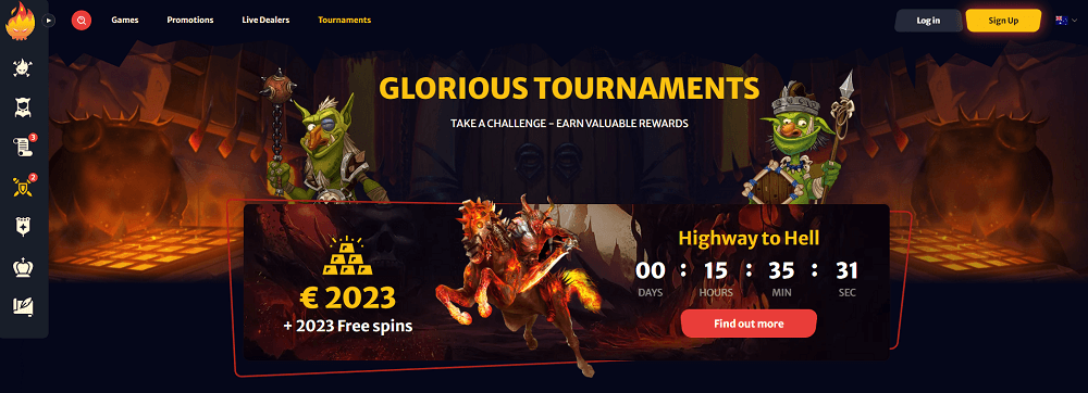 Tournaments in Hellspin Casino