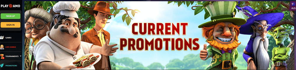 PlayAmo Online Casino Bonuses and Promotions