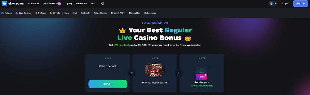 Welcome Live Casino Bonus