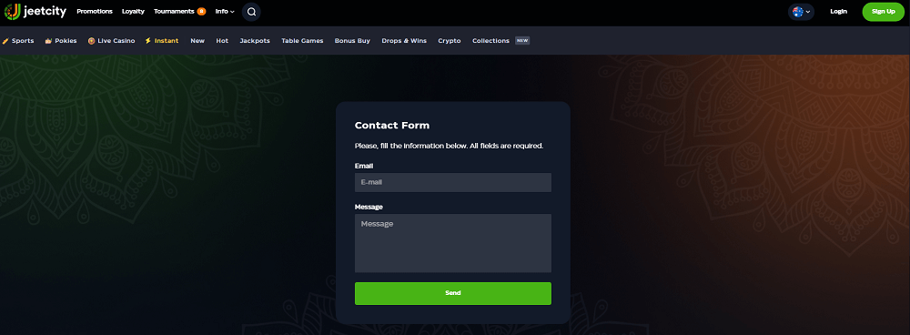Customer Support in JeetCity Casino