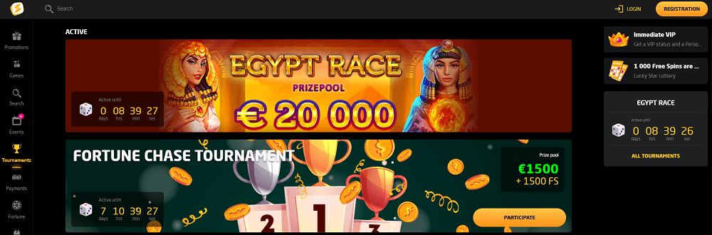 Tournaments in Stay Casino